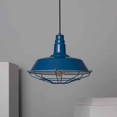 Hanglamp Merbano blauw, opstelling