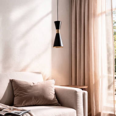Hanglamp Nordivo zwart, kap