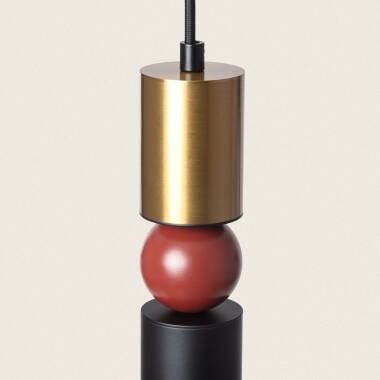 Hanglamp Lundravo in rood, detail 2
