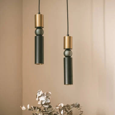Hanglamp Lundravo in blauw, detail 1
