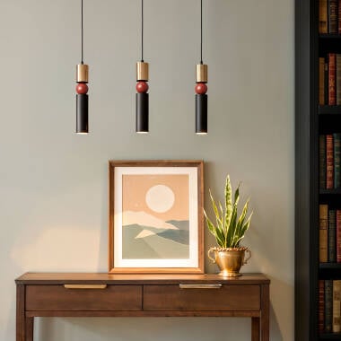 Hanglamp Lundravo in rood, detail 1
