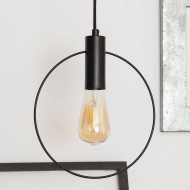 Hanglamp Nurbavo in zwart, detail 1