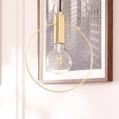 Hanglamp Nurbavo in goud, detail 1
