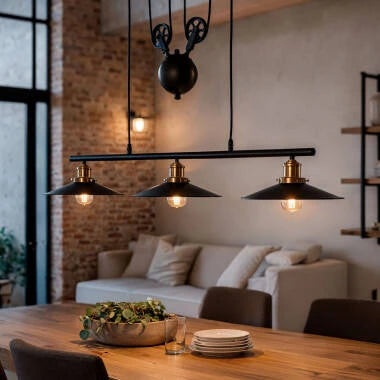 KOLBARO hanglamp in zwart