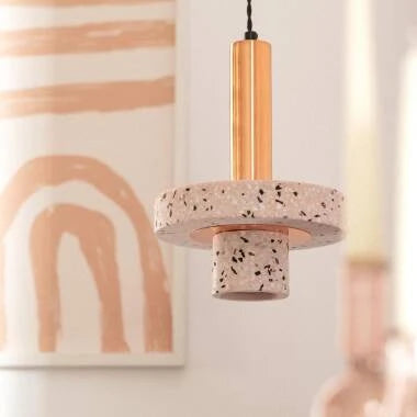Hanglamp Rimbavo in roségoud, detail 2