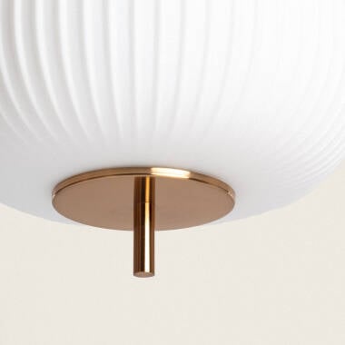 Hanglamp Zelbano in brons, detail van de kap