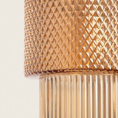 Hanglamp Perdano in amber, sfeerbeeld in het interieur