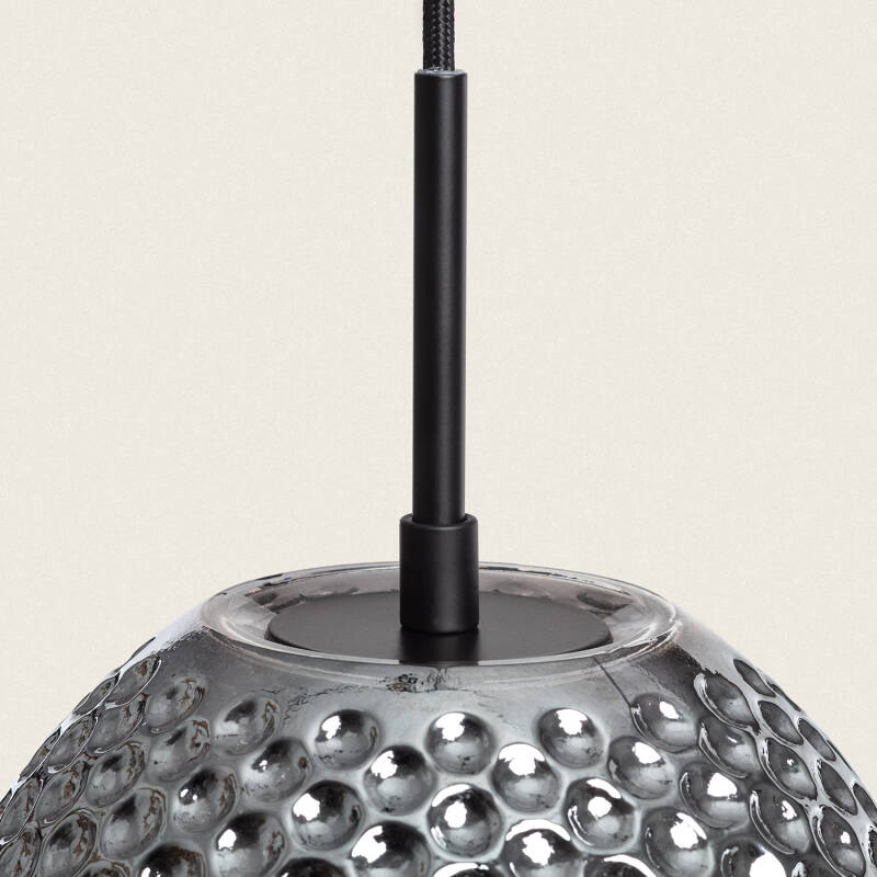 Hanglamp Loscaro in rookgrijs, detail van de kap