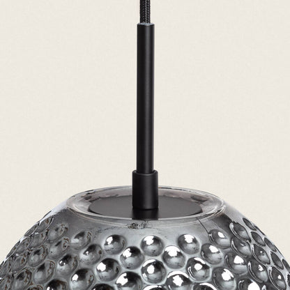 Hanglamp Loscaro in rookgrijs, detail van de kap