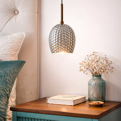 Hanglamp Loscaro in rookgrijs, zijaanzicht