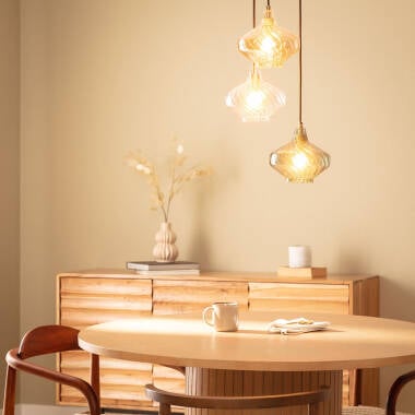 Hanglamp Habrano meerkleurig, zijaanzicht