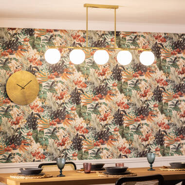 Hanglamp Tavrano detail van een glazen bol