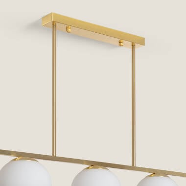 Hanglamp Tavrano detail van de langwerpige plafondkap
