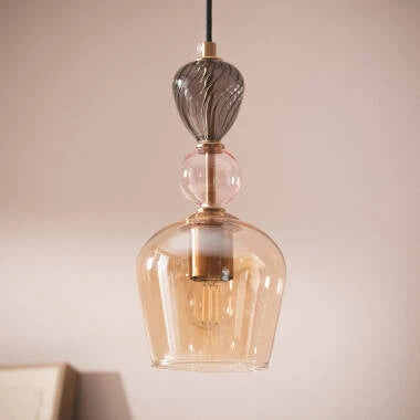Hanglamp Kimvaro meerkleurig, detail van de kap