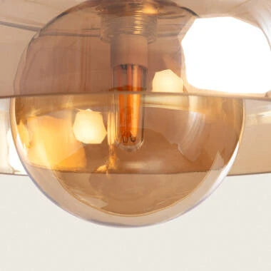 Hanglamp Nelsaro in amber, detail van de kap