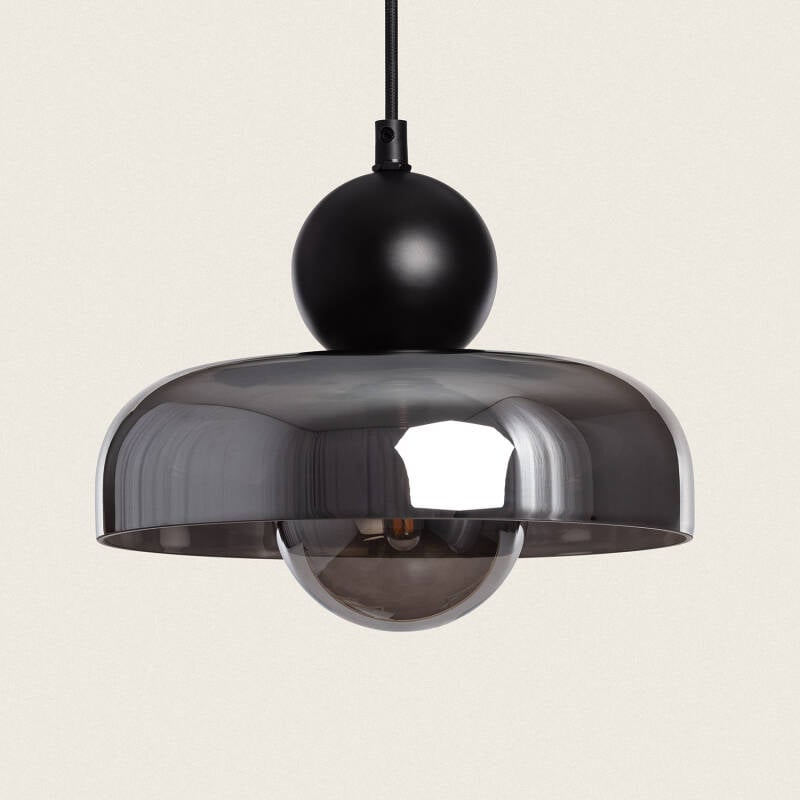 Hanglamp Nelsaro in rookgrijs
