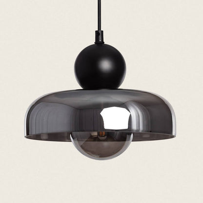 Hanglamp Nelsaro in rookgrijs