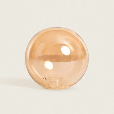 Hanglamp Nelsaro in amber, aanzicht van onderen