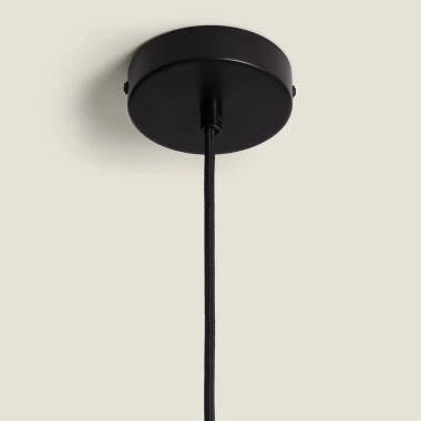 Hanglamp Turvano in amber, ophanging en plafondkap