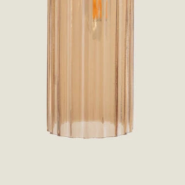 Hanglamp Turvano in amber, sfeerbeeld in het interieur