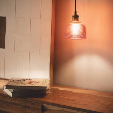 Hanglamp Albravo in rood, detail van de kap
