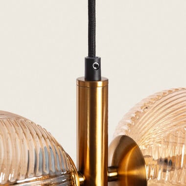 Hanglamp Ruscano in amber, detail van de kap