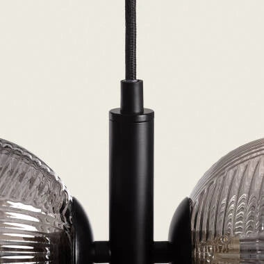 Hanglamp Ruscano in rookgrijs, detail van de kap