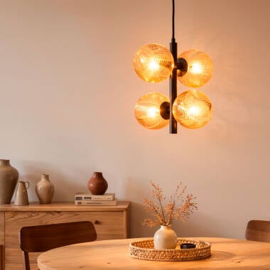 Hanglamp Ruscano in rookgrijs, zijaanzicht