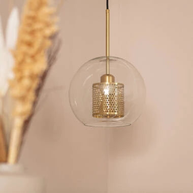Hanglamp Silmaro in goud, detail 1