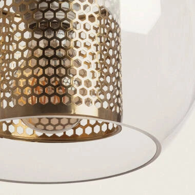 Hanglamp Silmaro in goud, detail 5