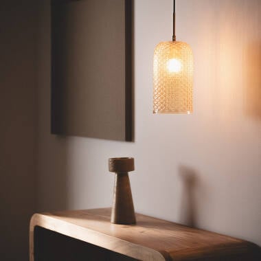 Hanglamp Castrivo in amber, detail van de kap