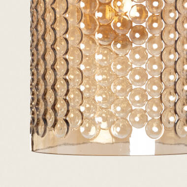Hanglamp Castrivo in amber, ophanging en plafondkap