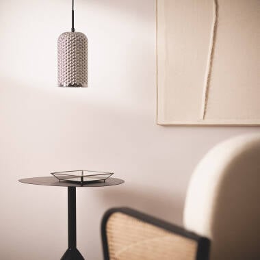 Hanglamp Castrivo in rookgrijs, sfeerbeeld in het interieur