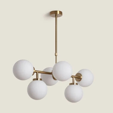 Hanglamp Welstano in goud, detail 1