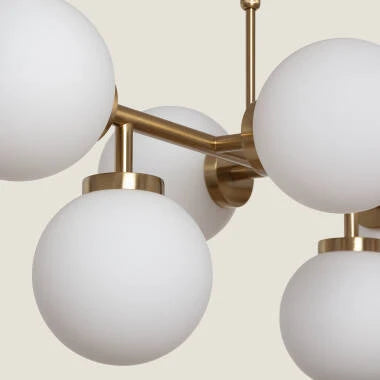 Hanglamp Welstano in goud, detail 3
