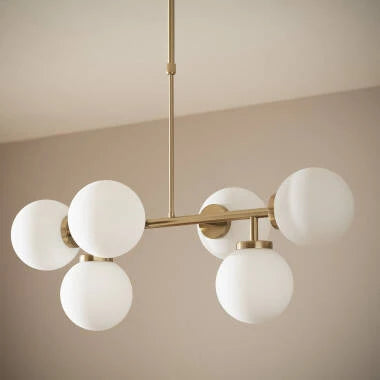 Hanglamp Welstano in goud, detail 4