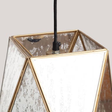 Hanglamp Vernivo in goud, aanzicht van onderen