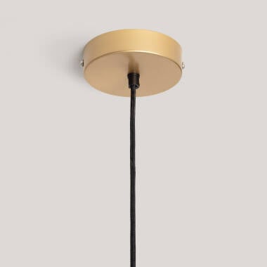 Hanglamp Vernivo in goud, ophanging en plafondkap