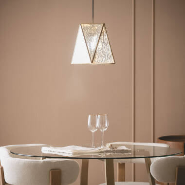 Hanglamp Vernivo in goud, detail van de kap