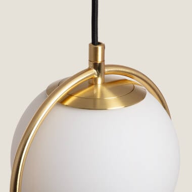 Hanglamp Ospravo in goud, sfeerbeeld in het interieur