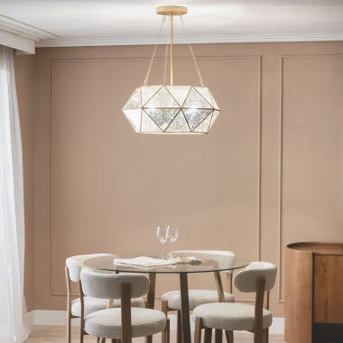 Hanglamp Facetaro detail glaspaneel
