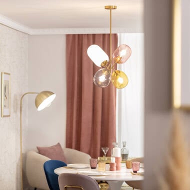 Hanglamp Jalbivo meerkleurig, detail van de kap