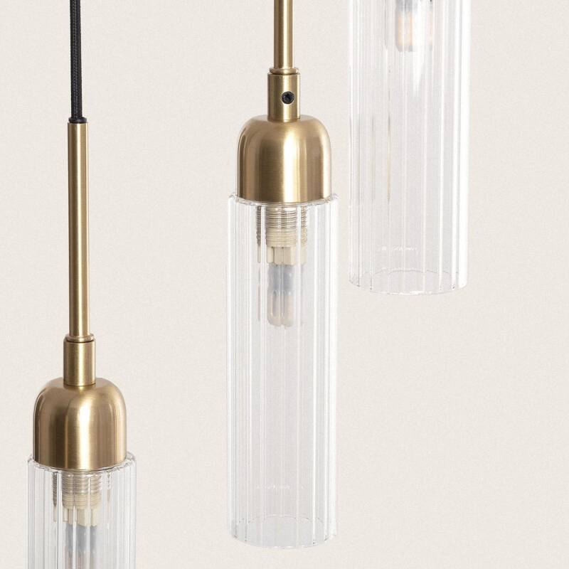 Hanglamp Baltivo in goud, detail van de kap