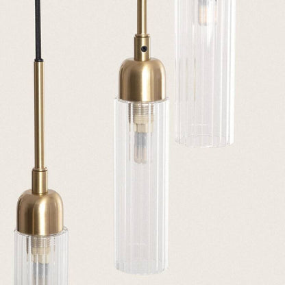 Hanglamp Baltivo in goud, detail van de kap