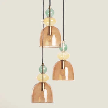 Hanglamp Wolbaro in rood, sfeerbeeld in het interieur