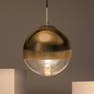 Hanglamp Bolmaro in goud, detail 3
