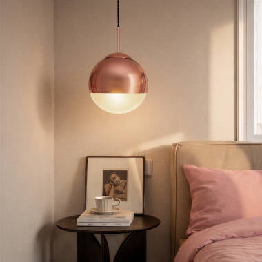 Hanglamp Calmivo in roségoud, detail 3