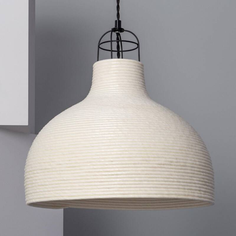 HURTANO hanglamp van gevlochten papier in ivoor