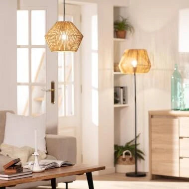 Detail van het vlechtwerk van de DOMNARO hanglamp