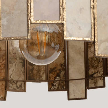 Hanglamp Larnavo in bruin, detail 2